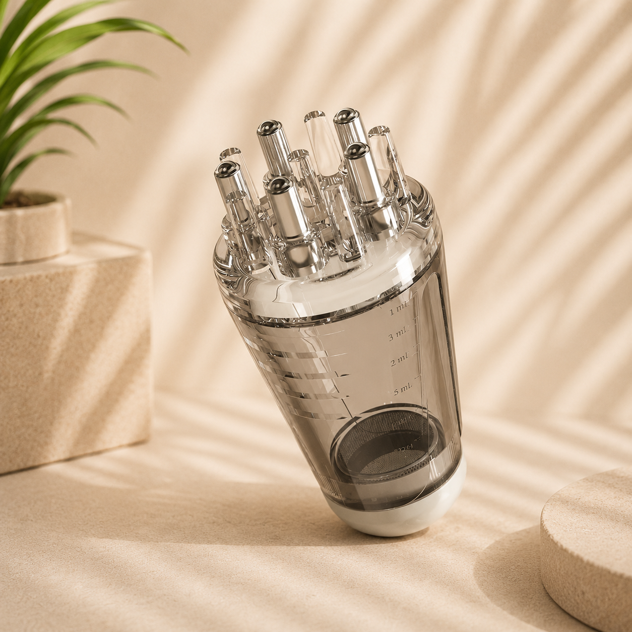 Scalp Solution Applicator Comb with Roller Ball Massage Head