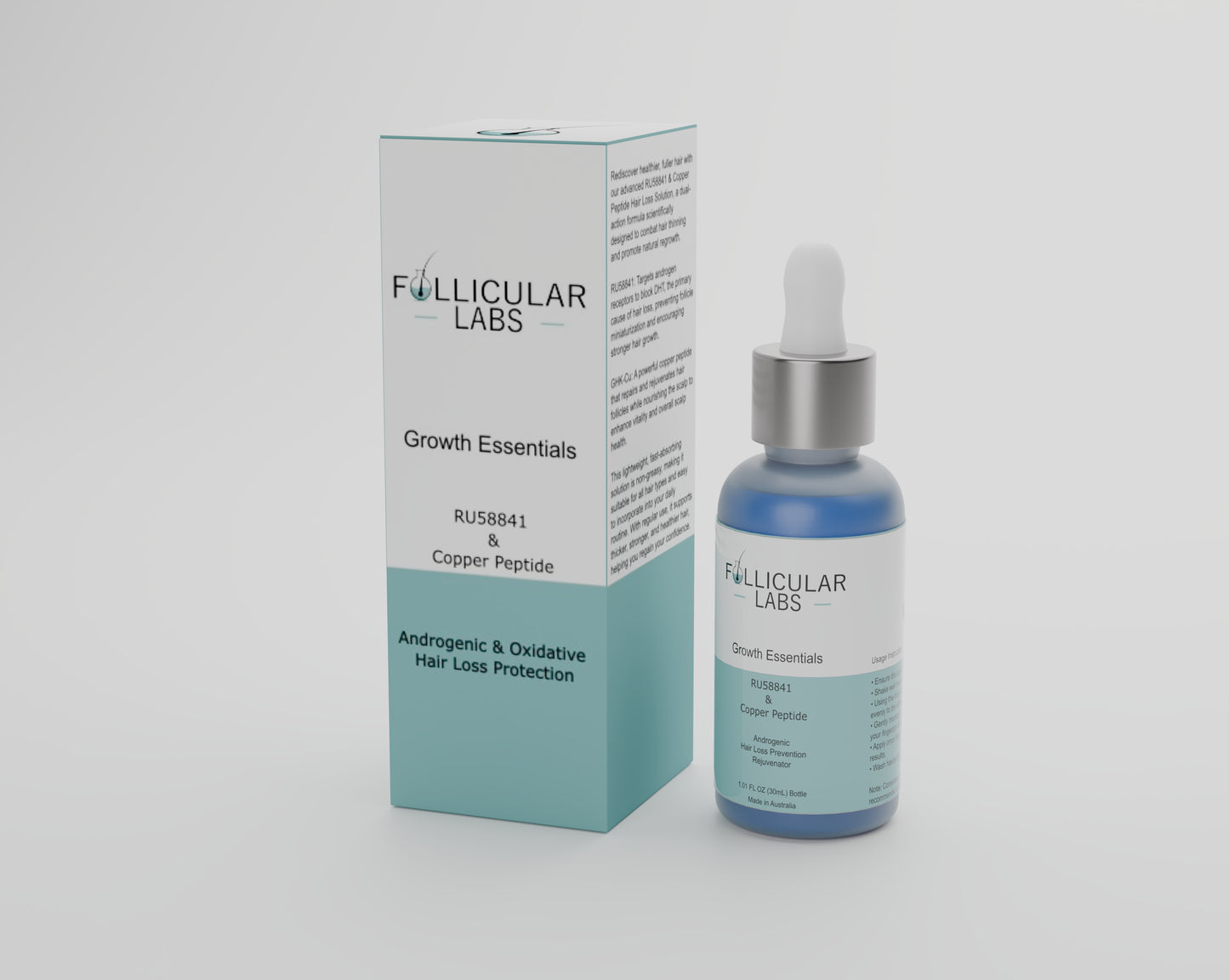 Growth Essential RU58841 & Copper Peptide Hair Loss Treatment