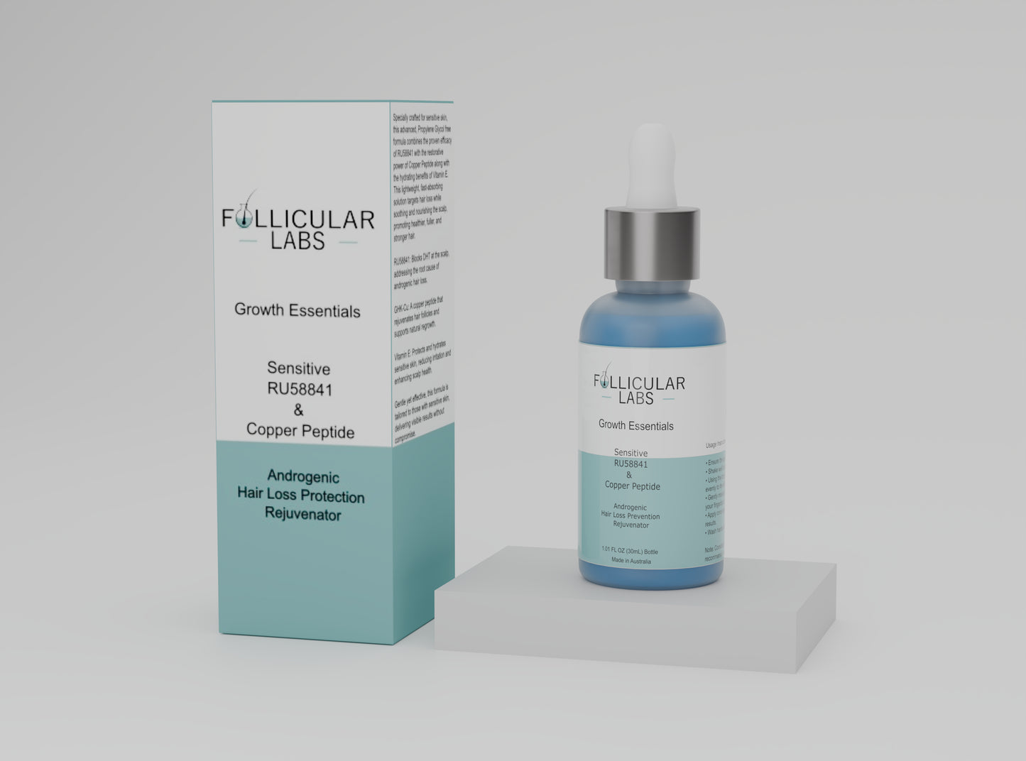 RU58841 & Copper Peptide Sensitive Hair Loss Treatment