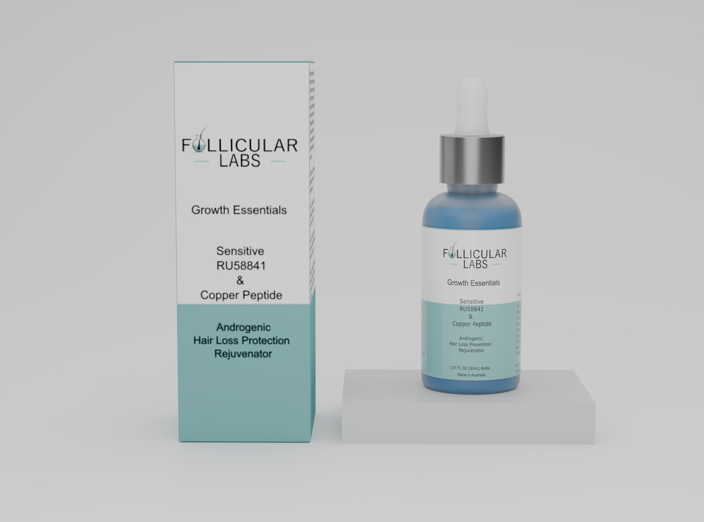 RU58841 & Copper Peptide Sensitive Hair Loss Treatment