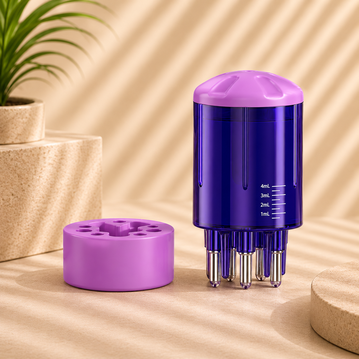 Scalp Solution Applicator Comb with Roller Ball Massage Head